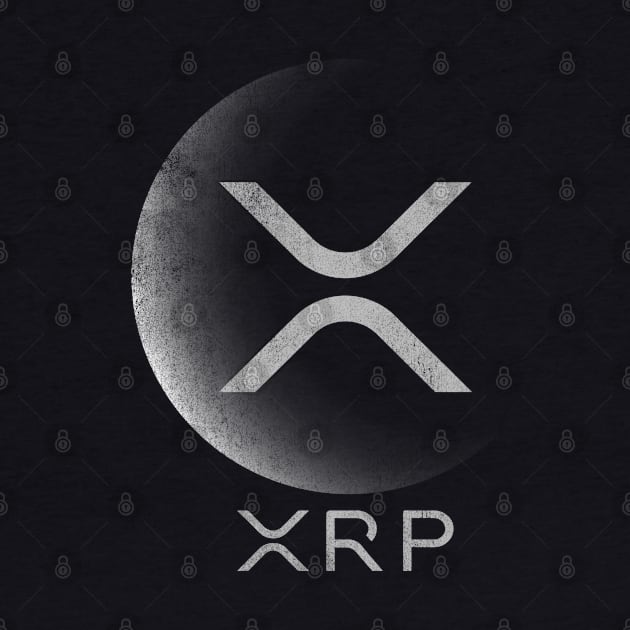 Vintage Ripple XRP Coin To The Moon Crypto Token Cryptocurrency Blockchain Wallet Birthday Gift For Men Women Kids by Thingking About